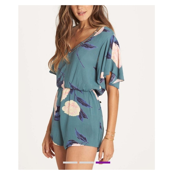 Billabong Sugar Pine Strap Up romper small new - Picture 2 of 3